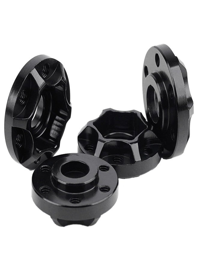 DJX 4pcs RC Accessories Aluminum 12mm Wheel Hex Hub Adapter Wheel Extension for 1/10 RC Crawler 1.9inch or 2.2inch Wheel RimAxial Scx10 Trx4 Wraith Gen7 Gen8 D90 CC01 1/10 RC Crawler (Black 6mm) - Image 3